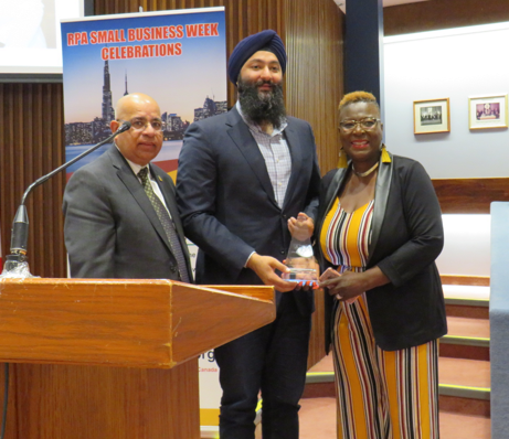 Shelley Jarrett receiving award