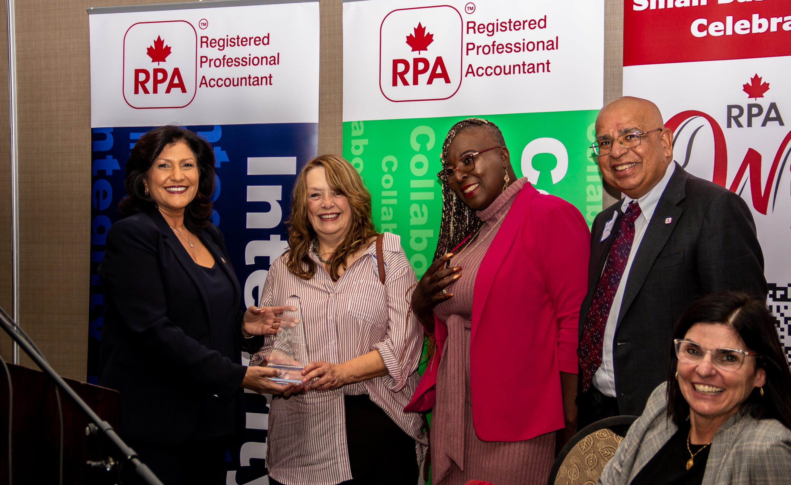 Kathy Legault receiving award