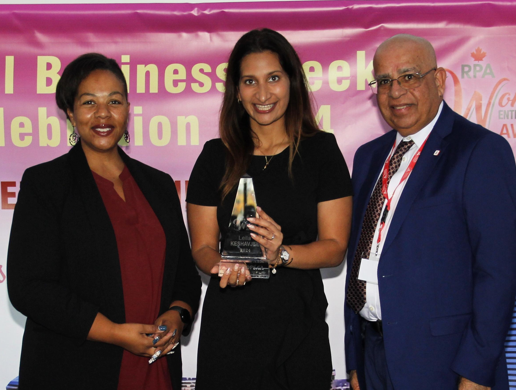 Leila Keshavjee receiving award